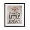 Stupell Industries Dream Big Little Cowboy Framed Print Under Glass, design by Christine Simpson Art